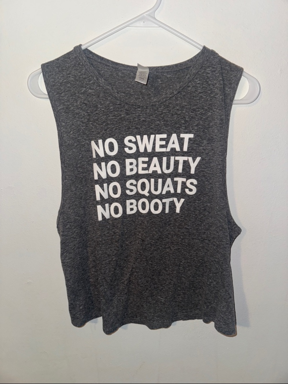 No Sweat No Beauty Women's Charcoal Muscle Tank